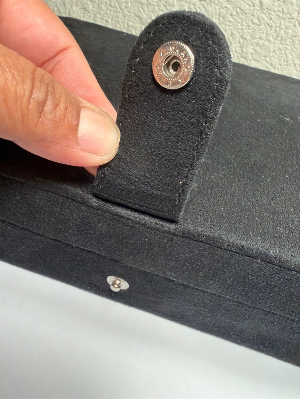 Black Jewelry Travel Case with Snap Closure - Picture 6 of 11